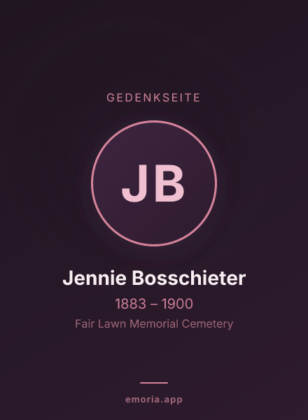 Gedenkportrait von Jennie Bosschieter