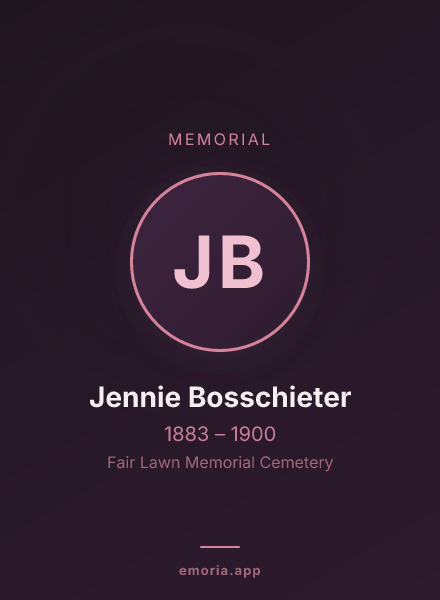 Memorial portrait of Jennie Bosschieter