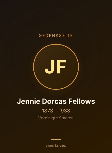 Gedenkportrait von Jennie Dorcas Fellows