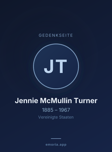 Gedenkportrait von Jennie McMullin Turner