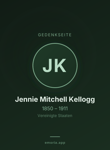 Gedenkportrait von Jennie Mitchell Kellogg
