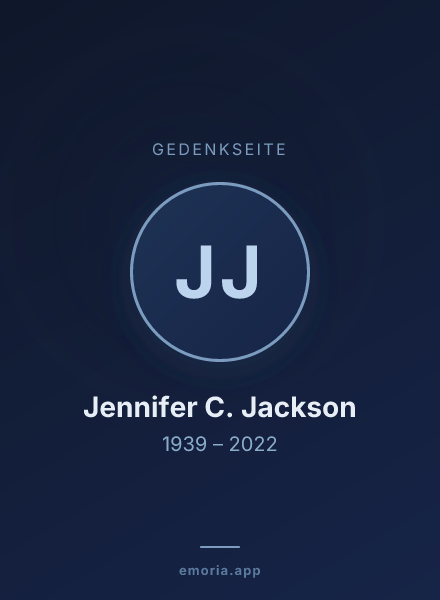 Gedenkportrait von Jennifer C. Jackson
