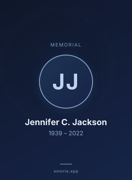 Memorial portrait of Jennifer C. Jackson