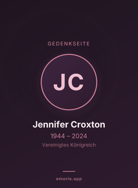 Gedenkportrait von Jennifer Croxton