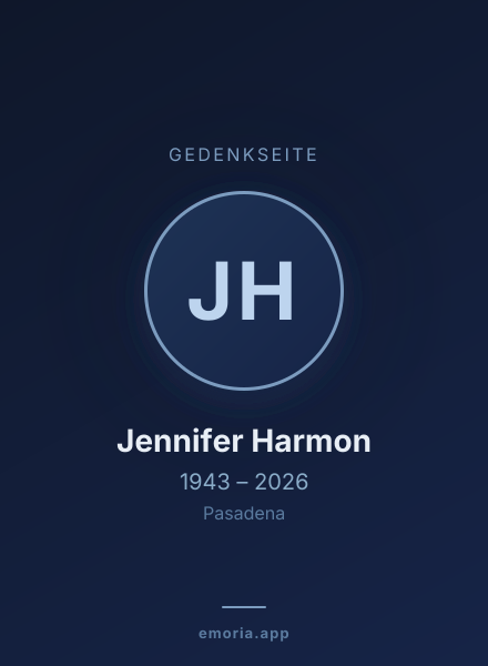 Gedenkportrait von Jennifer Harmon