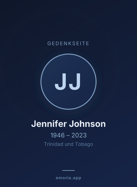 Gedenkportrait von Jennifer Johnson