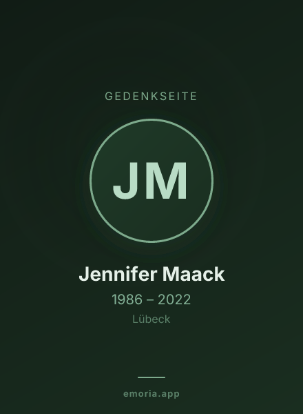 Gedenkportrait von Jennifer Maack
