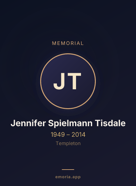 Memorial portrait of Jennifer Spielmann Tisdale