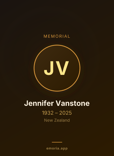 Memorial portrait of Jennifer Vanstone