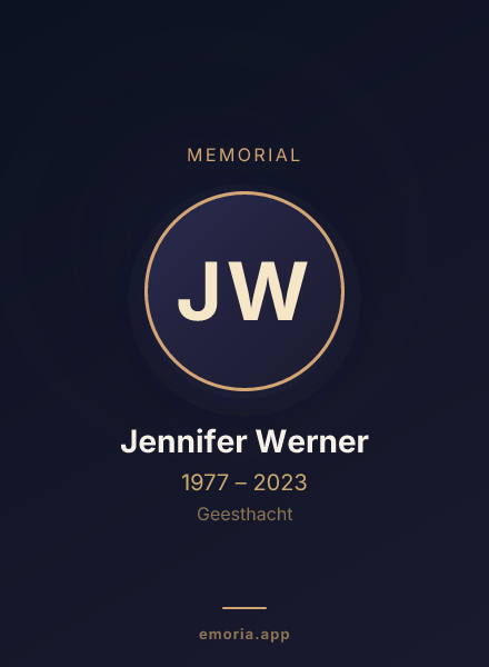 Memorial portrait of Jennifer Werner