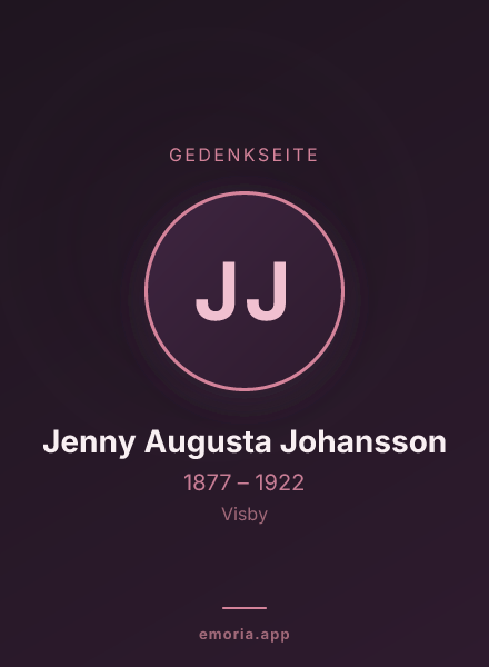Gedenkportrait von Jenny Augusta Johansson