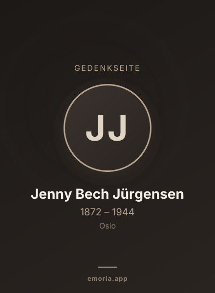 Gedenkportrait von Jenny Bech Jürgensen