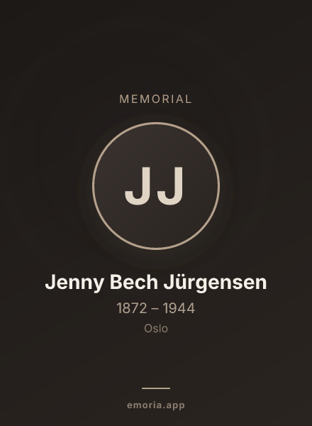 Memorial portrait of Jenny Bech Jürgensen