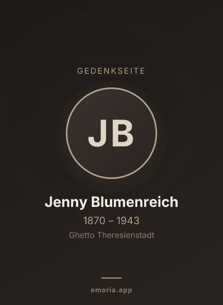 Gedenkportrait von Jenny Blumenreich