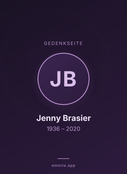 Gedenkportrait von Jenny Brasier