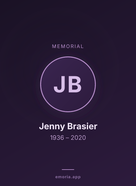 Memorial portrait of Jenny Brasier