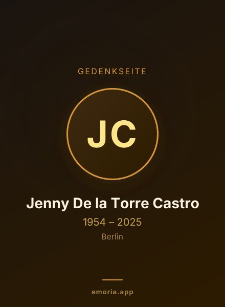 Gedenkportrait von Jenny De la Torre Castro