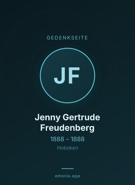Gedenkportrait von Jenny Gertrude Freudenberg