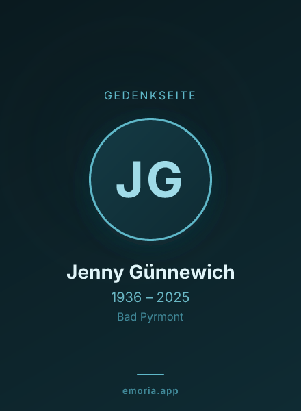 Gedenkportrait von Jenny Günnewich