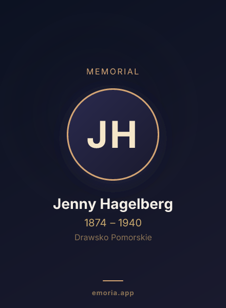 Memorial portrait of Jenny Hagelberg