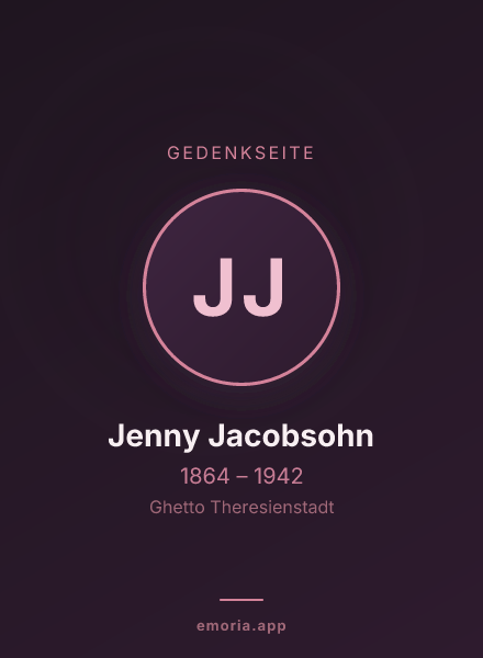 Gedenkportrait von Jenny Jacobsohn