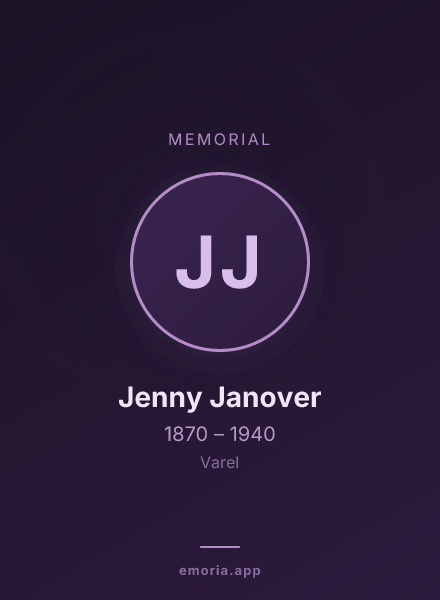 Memorial portrait of Jenny Janover