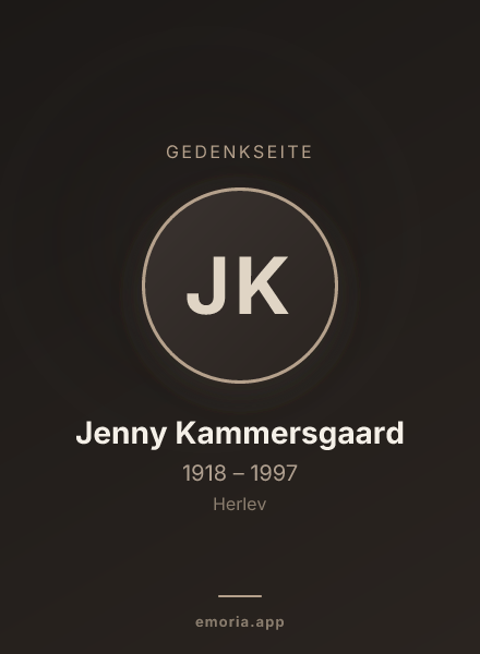 Gedenkportrait von Jenny Kammersgaard