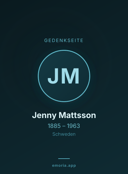 Gedenkportrait von Jenny Mattsson