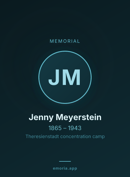 Memorial portrait of Jenny Meyerstein