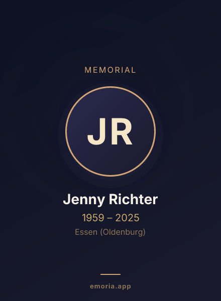 Memorial portrait of Jenny Richter