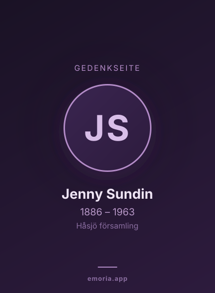 Gedenkportrait von Jenny Sundin