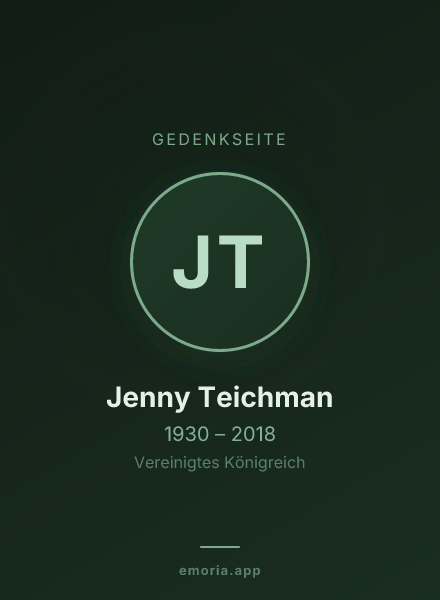 Gedenkportrait von Jenny Teichman