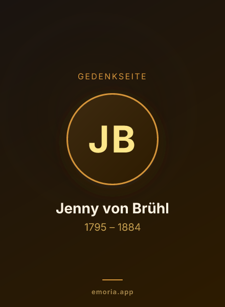 Gedenkportrait von Jenny von Brühl