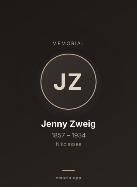 Memorial portrait of Jenny Zweig