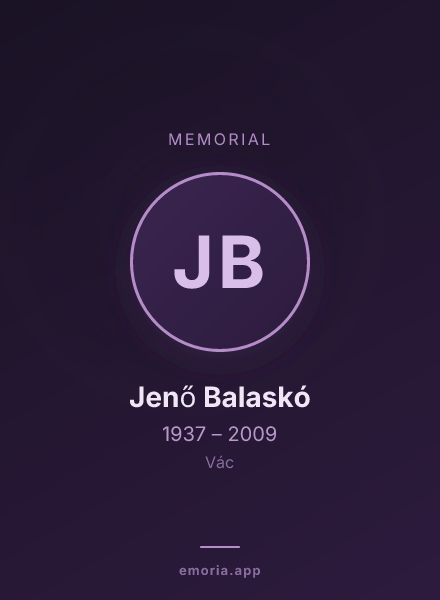 Memorial portrait of Jenő Balaskó