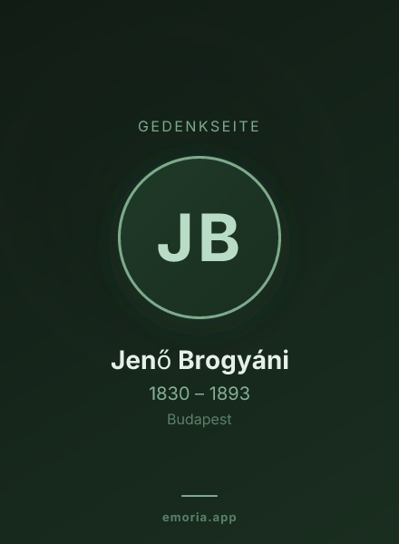 Gedenkportrait von Jenő Brogyáni