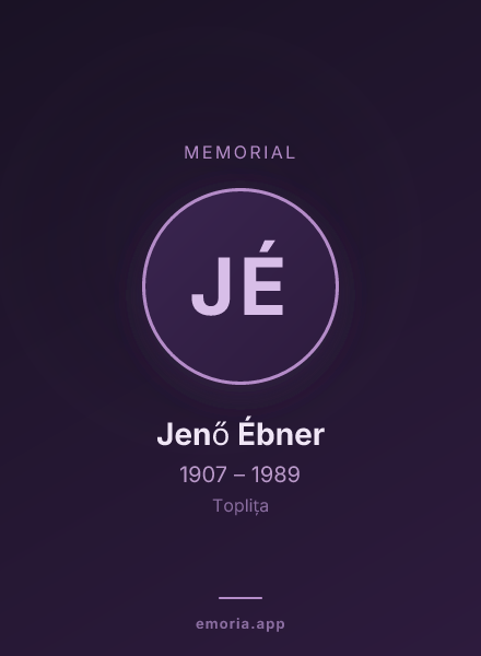 Memorial portrait of Jenő Ébner