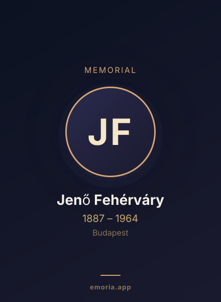 Memorial portrait of Jenő Fehérváry