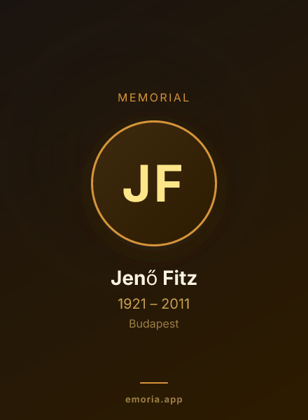 Memorial portrait of Jenő Fitz
