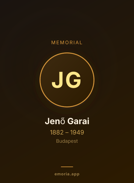 Memorial portrait of Jenő Garai