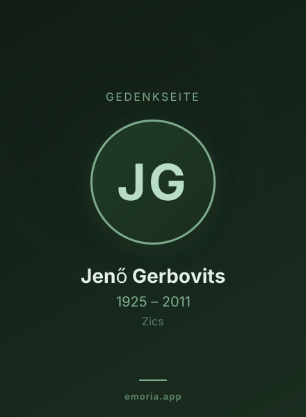 Gedenkportrait von Jenő Gerbovits