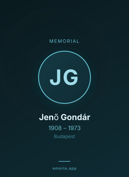 Memorial portrait of Jenő Gondár
