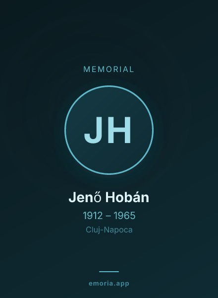 Memorial portrait of Jenő Hobán