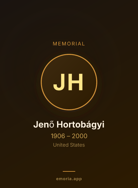 Memorial portrait of Jenő Hortobágyi