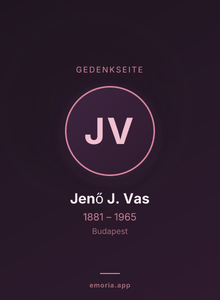 Gedenkportrait von Jenő J. Vas
