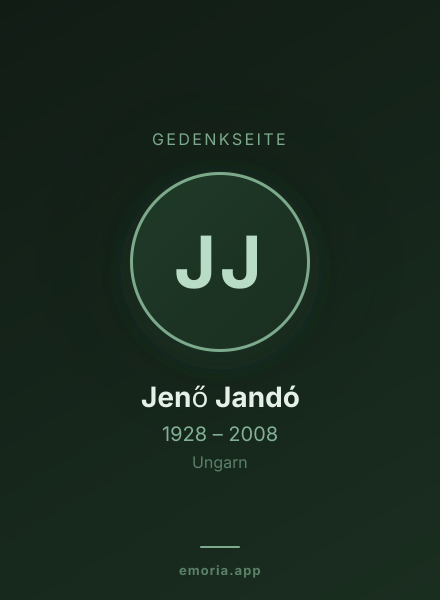 Gedenkportrait von Jenő Jandó