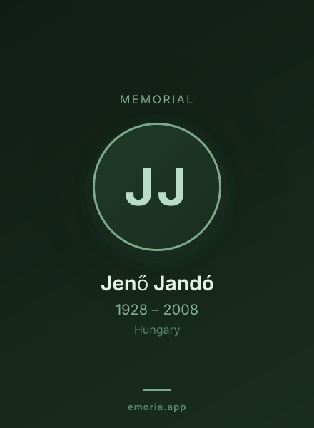 Memorial portrait of Jenő Jandó