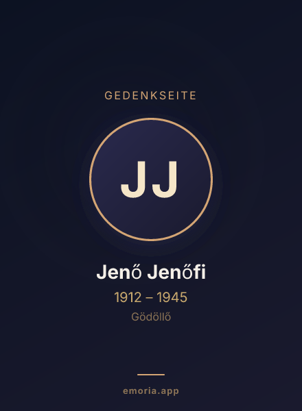 Gedenkportrait von Jenő Jenőfi