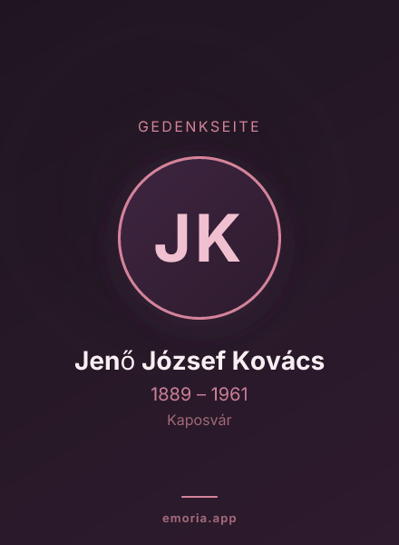 Gedenkportrait von Jenő József Kovács