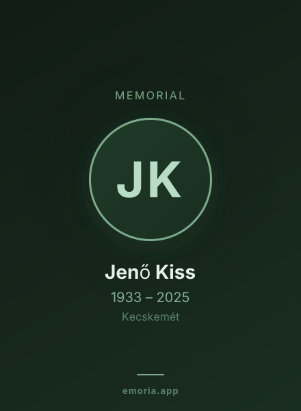 Memorial portrait of Jenő Kiss